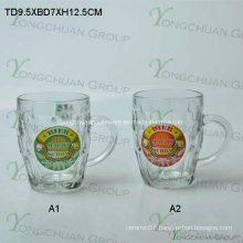 500ml Glass Bear Cup with Decal Nice Shape